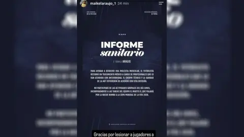 Así fue la publicación del hermano de Ronald Araujo | CAPTURA DE PANTALLA