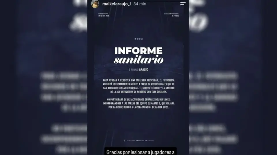 Así fue la publicación del hermano de Ronald Araujo | CAPTURA DE PANTALLA