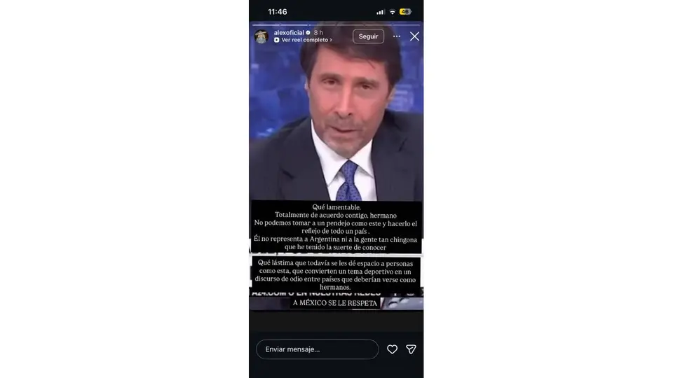 Alejandro Fernández dejó clara su postura con la frase: “A México se le respeta”./ Captura de pantalla