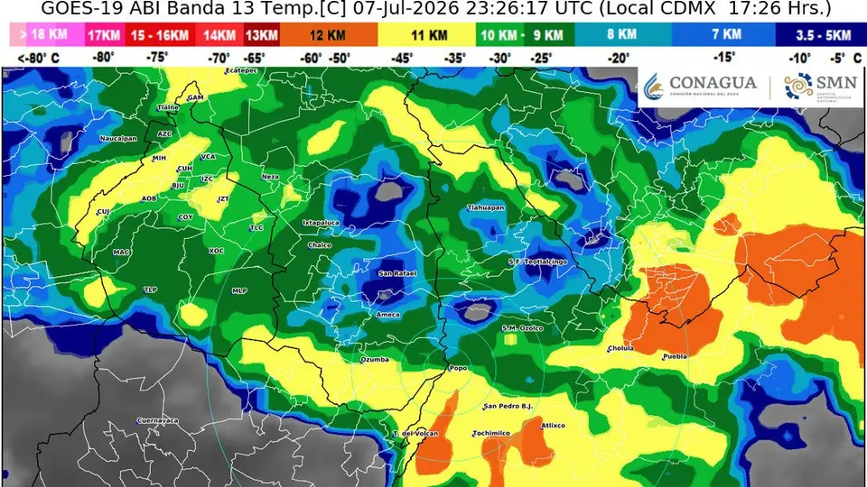 Canales de baja presión y la onda tropical número 16 favorecerán lluvias de diversa intensidad en gran parte del territorio nacional./ X: Conagua