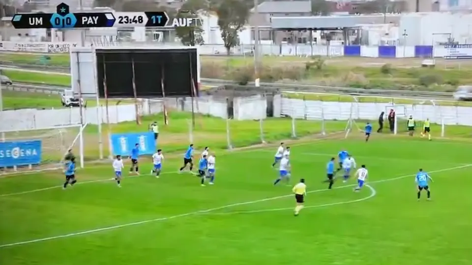 Partido en la Segunda de Uruguay en donde se voló el balón | Captura de X