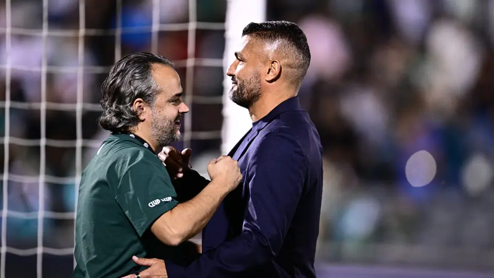Jesús Martínez y Javier Gandolfi, presidente y director técnico de León en la Leagues Cup | MEXSPORT