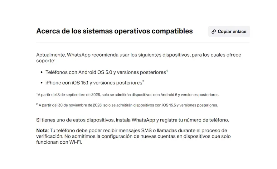 La plataforma explica que actualiza la compatibilidad de forma periódica./istock