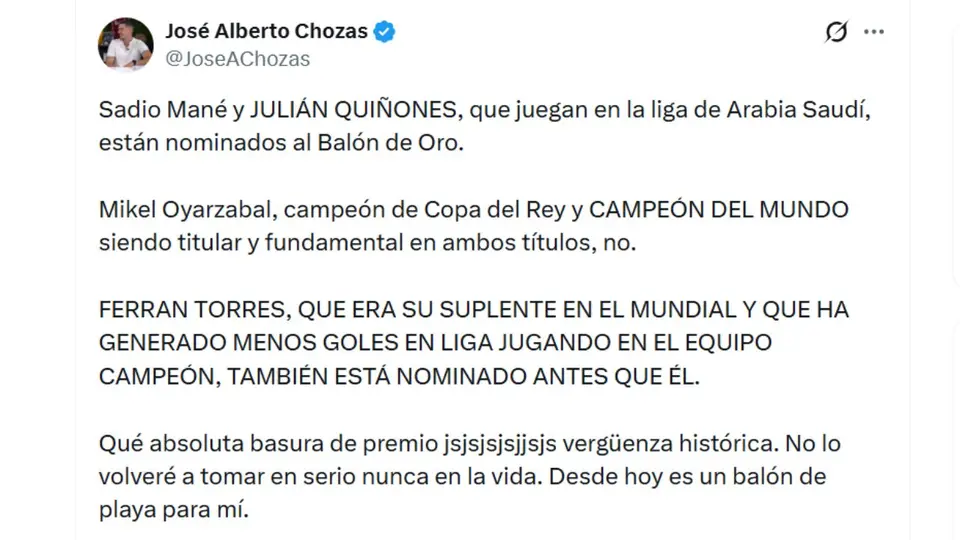 Así fueron las críticas a la nominación de Quiñones | CAPTURA DE PANTALLA