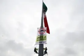 La protesta buscó exigir la cancelación de una megaplanta de amoniaco proyectada en Topolobampo, Sinaloa./ Captura de pantalla