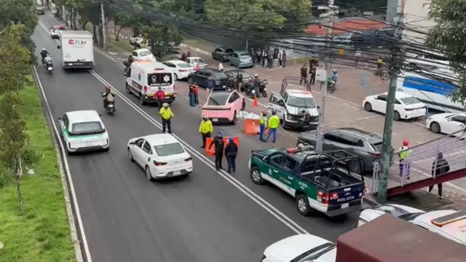 El Tesla Model 3 color rosa era conducido por una mujer de 22 años./ El Heraldo