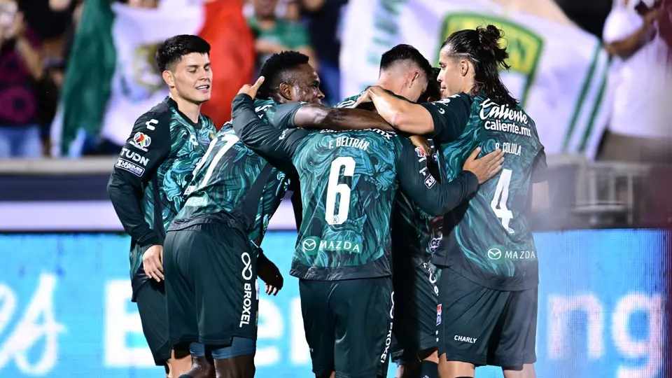 Jugadores de León en celebración en la Leagues Cup | MEXSPORT