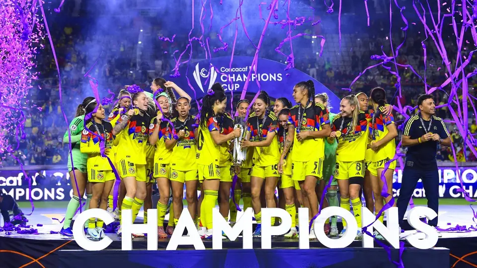 América en celebración tras la obtención de la Copa de Campeonas Concacaf | MEXSPORT