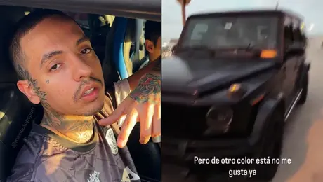 VIDEO: Natanael Cano destruye su camioneta de lujo porque no le gustaba el color