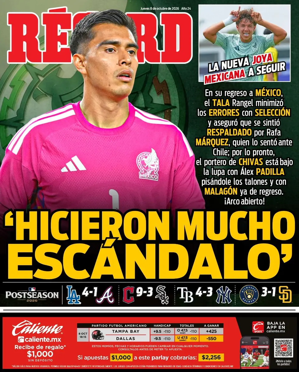 Portada RÉCORD 8 de octubre