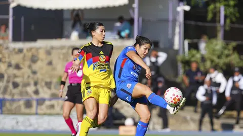 Kiana Palacios y Valeria Valdez en el partido entre Cruz Azul y América en la Jornada 8 del Clausura 2026 | IMAGO 7