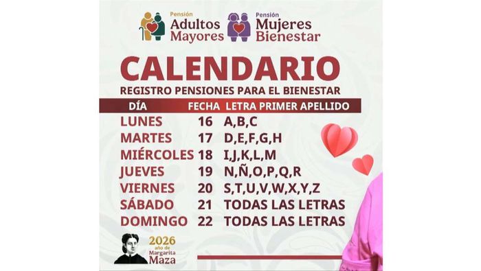 Este es el calendario oficial para registros para nuevos afiliados/Secretaría del Bienestar