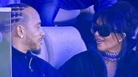 Lewis Hamilton 'confirmó' su relación tras aparecer con Kim Kardashian en el Super Bowl