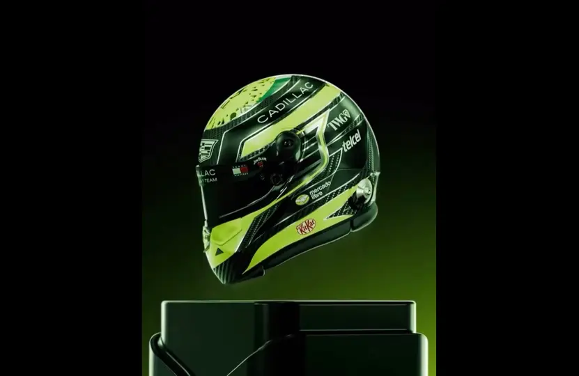 Checo Pérez presentó el que será su casco para la Temporada 2026 de la Fórmula 1 | CAPTURA DE PANTALLA