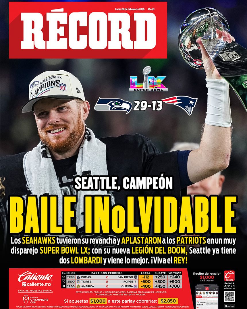 Portada RÉCORD 9 de febrero de 2026 | RÉCORD