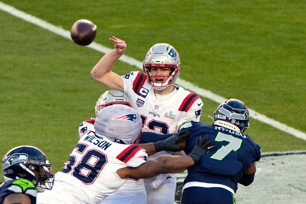 Drake Maye, en el Super Bowl LX | AP