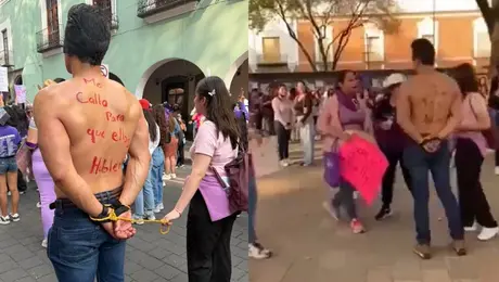 VIDEO: De “aliado feminista” a deudor alimenticio: confrontan a hombre en marcha del 8M