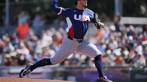 Paul Skenes, pitcher de Estados Unidos | AP