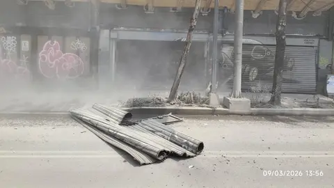 El derrumbe ocurrió en un inmueble en demolición cerca de la estación San Antonio Abad del Metro./ X:@JefeVulcanoCova