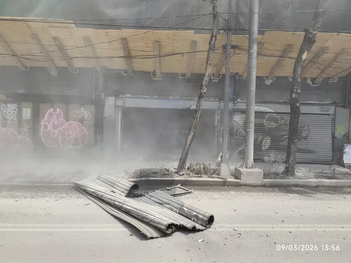 El derrumbe ocurrió en un inmueble en demolición cerca de la estación San Antonio Abad del Metro./ X:@JefeVulcanoCova