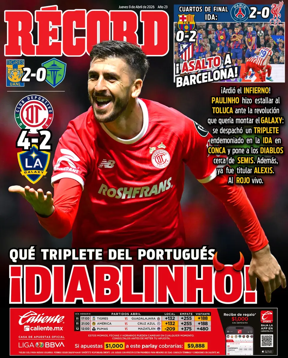Portada RÉCORD 9 de Abril de 2026