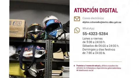 Entre los artículos extraviados hay desde mochilas hasta sillas de ruedas./ Metro CDMX
