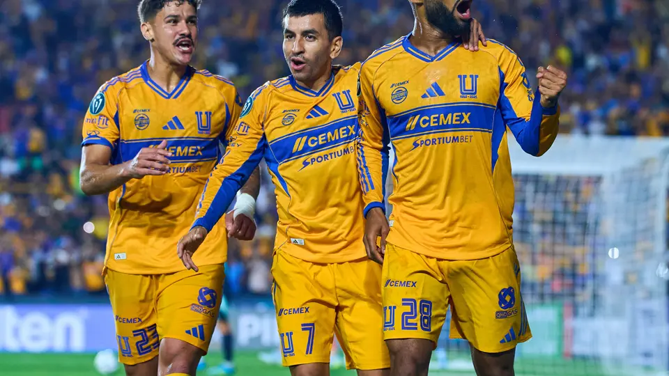 Tigres festejando el segundo gol ante Seattle Sounders en la liga de Campeones de la Concacaf | MEXSPORT