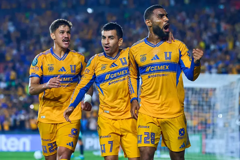 Tigres festejando el segundo gol ante Seattle Sounders en la liga de Campeones de la Concacaf | MEXSPORT