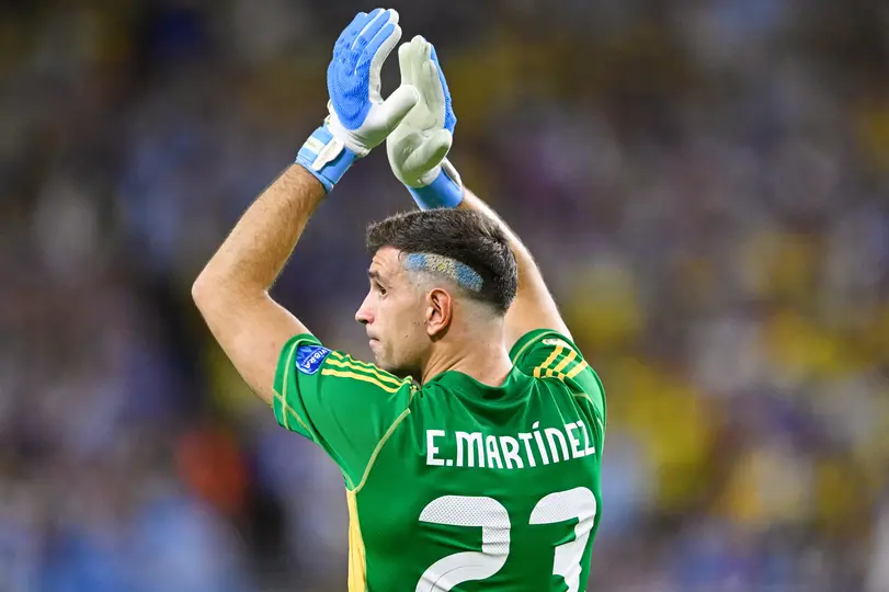 Emiliano 'Dibu' Martínez en celebración en la Copa América 2024 | MEXSPORT