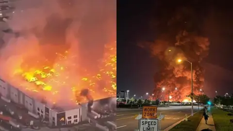Más de 170 bomberos participaron en las labores para controlar el incendio./ Captura de pantalla