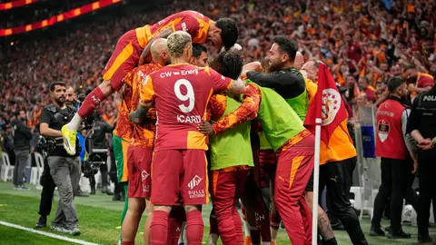 Galatasaray tras quedar campeón de la Superlig de Turquía | AP