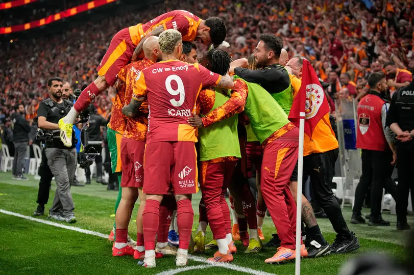Galatasaray tras quedar campeón de la Superlig de Turquía | AP
