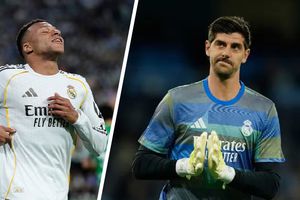 ¿Vestidor roto? Courtois casi patea a Mbappé y su reacción lo dice todo