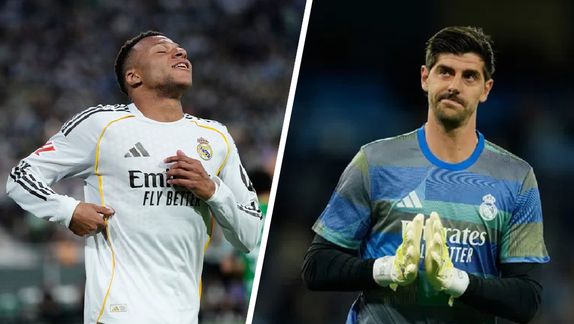 ¿Vestidor roto? Courtois casi patea a Mbappé y su reacción lo dice todo
