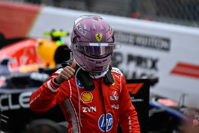 Lewis Hamilton en celebración en el Gran Premio de Mónaco | AP