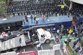 CNTE avanza hacia el Estadio Ciudad de México; SSC implementa operativo antimotines en Tlalpan