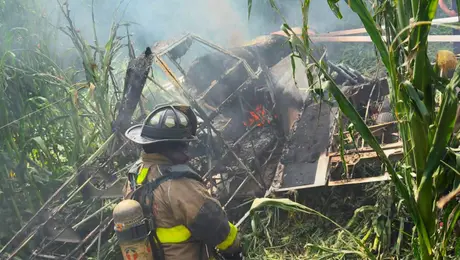 VIDEO: Se desploma avioneta con químicos de fumigación y provoca incendio en Querétaro