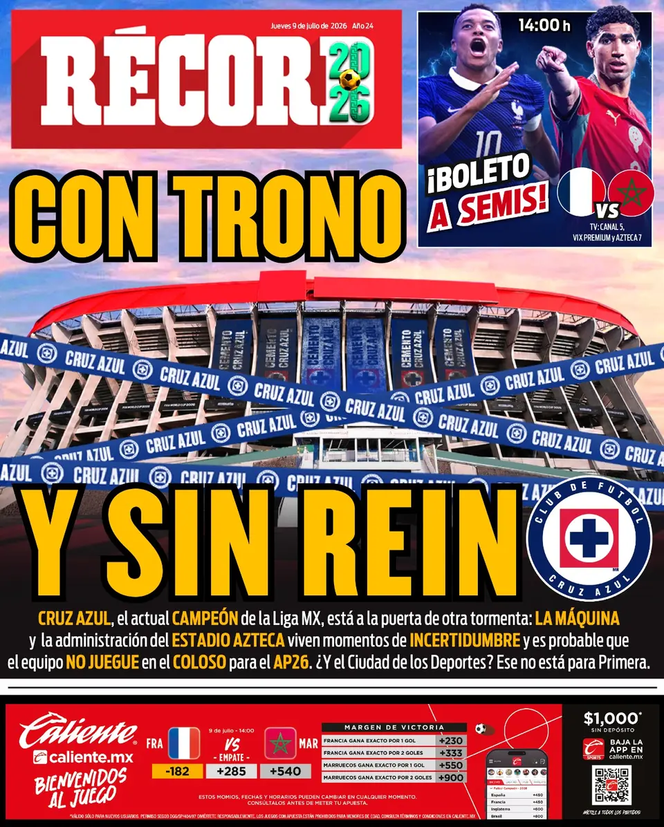 Portada RÉCORD 9 de Julio de 2026