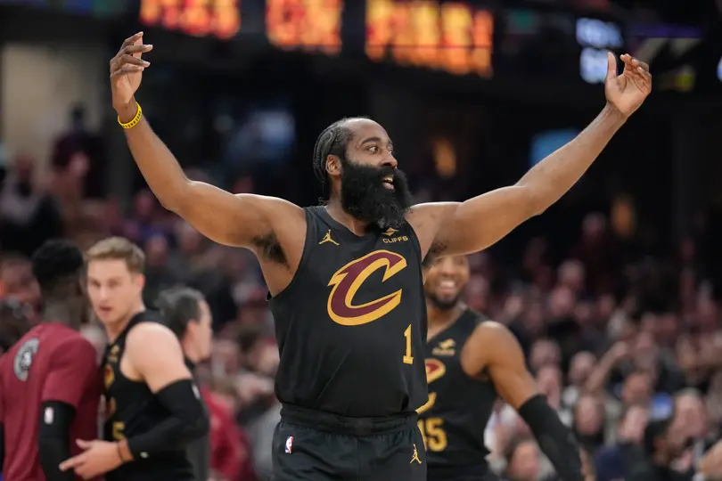James Harden, en Cleveland | AP