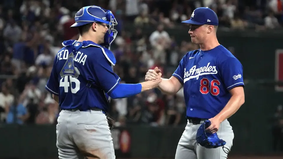 Hunter Feduccia y Jack Dreyer con los Dodgers | AP