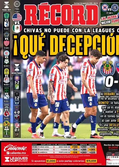 Portada RÉCORD 09 de agosto de 2026
