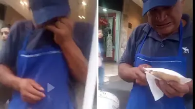VIDEO:vendedor ambulante rompe en llanto tras ser desalojado de forma violenta de su lugar de trabajo