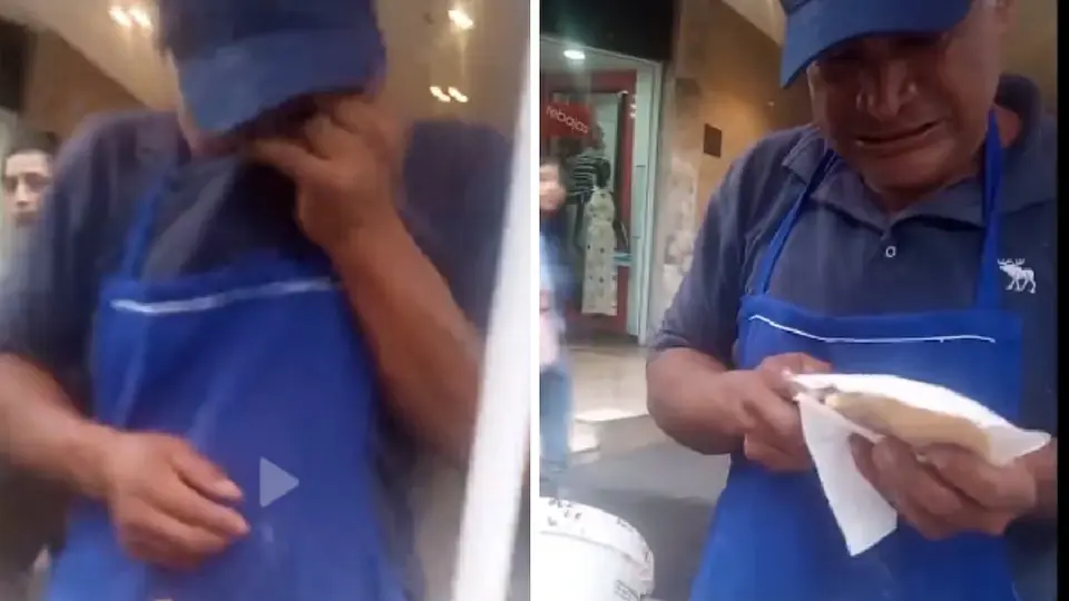 VIDEO:vendedor ambulante rompe en llanto tras ser desalojado de forma violenta de su lugar de trabajo