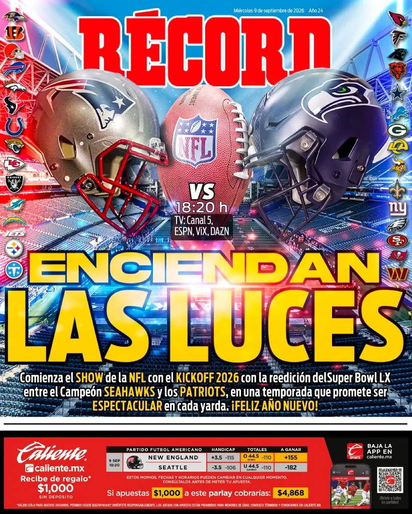 Portada RÉCORD 9 septiembre 2026