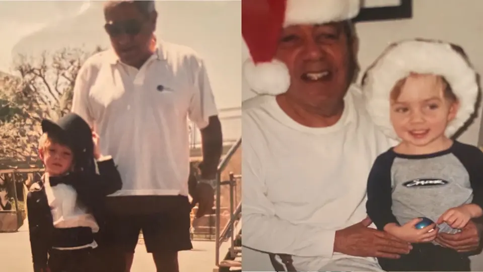 Chase Meidroth con su abuelo materno, originario de Jalisco | CAPTURA DE PANTALLA