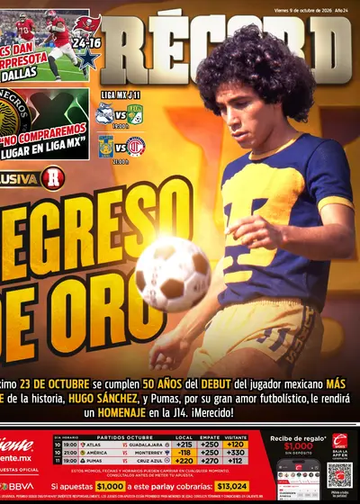 Portada RÉCORD 9 de Octubre de 2026