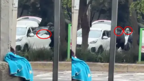 VIDEO: Asaltan a automovilista a punta de pistola en Lomas de Chapultepec