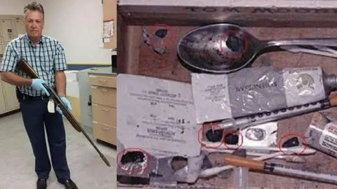 El nuevo estudio encontró inconsistencias en la posición del arma, el kit de heroína y otros detalles/DailyMail