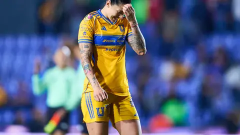 Jennifer Hermoso en lamento en el partido de Tigres contra FC Juárez en la Liga MX Femenil | MEXSPORT
