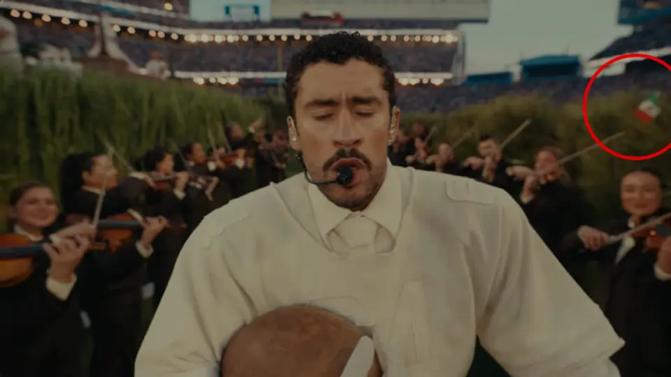 Bandera de México en el Show de Bad Bunny | CAPTURA DE PANTALLA